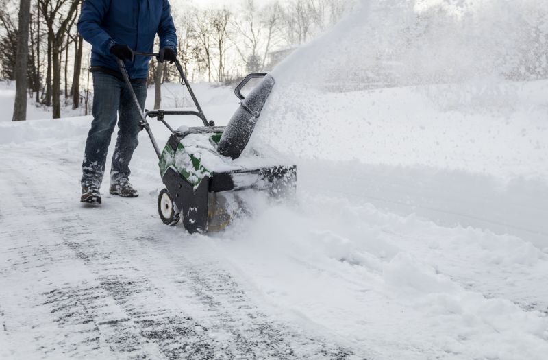 Snow Blower in Use